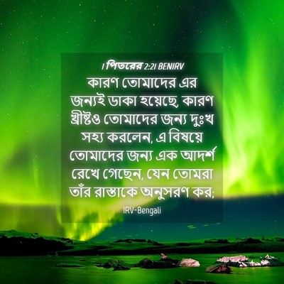 Picture 04 - 1 পিতরের 2:21 BENIRV - কারণ তোমাদের এর - Bible Verse Picture