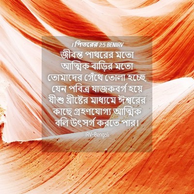 Picture 04 - 1 পিতরের 2:5 BENIRV - জীবন্ত পাথরের মতো - Bible Verse Picture