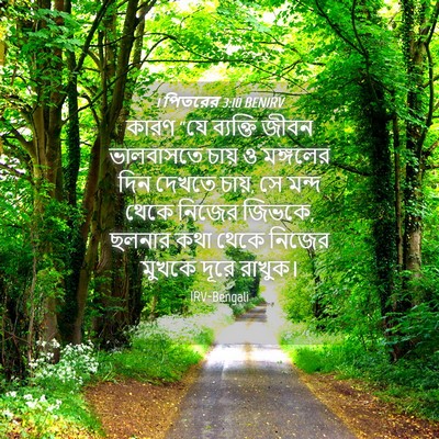 Picture 04 - 1 পিতরের 3:10 BENIRV - কারণ “যে ব্যক্তি - Bible Verse Picture