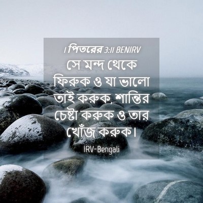 Picture 04 - 1 পিতরের 3:11 BENIRV - সে মন্দ থেকে ফিরুক - Bible Verse Picture