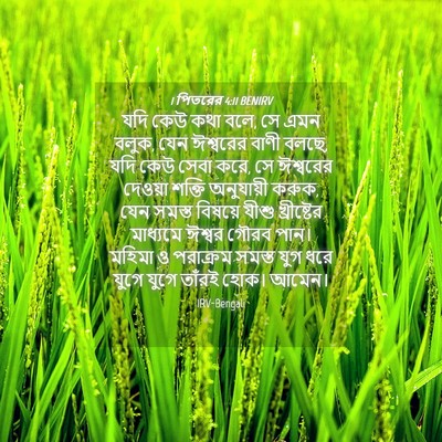 Picture 04 - 1 পিতরের 4:11 BENIRV - যদি কেউ কথা বলে, সে - Bible Verse Picture