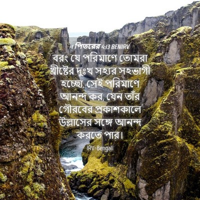 Picture 04 - 1 পিতরের 4:13 BENIRV - বরং যে পরিমাণে - Bible Verse Picture