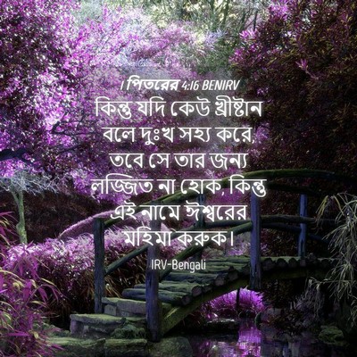 Picture 04 - 1 পিতরের 4:16 BENIRV - কিন্তু যদি কেউ - Bible Verse Picture