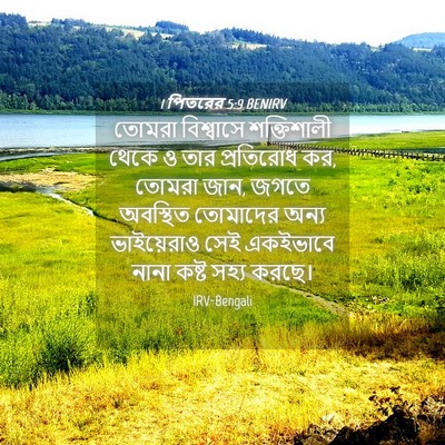 Picture 04 - 1 পিতরের 5:9 BENIRV - তোমরা বিশ্বাসে - Bible Verse Picture