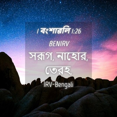 Picture 04 - 1 বংশাৱলি 1:26 BENIRV - সরূগ, নাহোর, - Bible Verse Picture