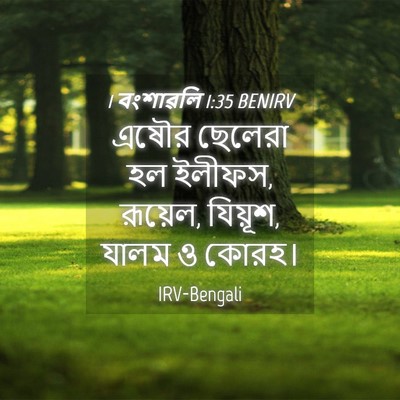 Picture 04 - 1 বংশাৱলি 1:35 BENIRV - এষৌর ছেলেরা হল - Bible Verse Picture