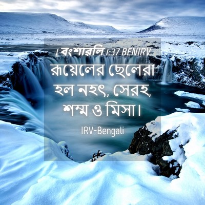 Picture 04 - 1 বংশাৱলি 1:37 BENIRV - রূয়েলের ছেলেরা - Bible Verse Picture