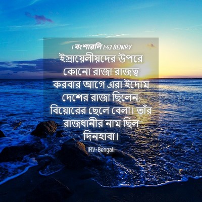 Picture 04 - 1 বংশাৱলি 1:43 BENIRV - ইস্রায়েলীয়দের - Bible Verse Picture