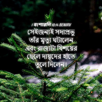 Picture 04 - 1 বংশাৱলি 10:14 BENIRV - সেইজন্যই সদাপ্রভু - Bible Verse Picture