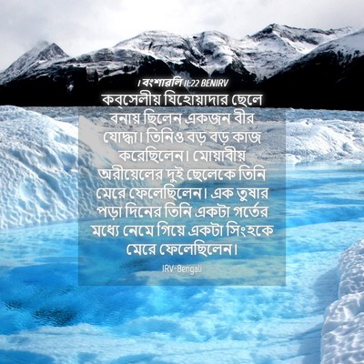 Picture 04 - 1 বংশাৱলি 11:22 BENIRV - কব্‌সেলীয় - Bible Verse Picture