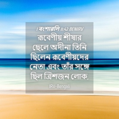 Picture 04 - 1 বংশাৱলি 11:42 BENIRV - রূবেণীয় শীষার - Bible Verse Picture