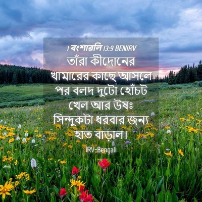Picture 04 - 1 বংশাৱলি 13:9 BENIRV - তাঁরা কীদোনের - Bible Verse Picture