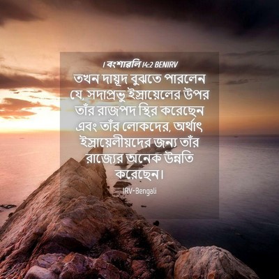 Picture 04 - 1 বংশাৱলি 14:2 BENIRV - তখন দায়ূদ বুঝতে - Bible Verse Picture