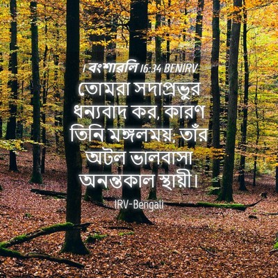 Picture 04 - 1 বংশাৱলি 16:34 BENIRV - তোমরা সদাপ্রভুর - Bible Verse Picture