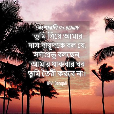 Picture 04 - 1 বংশাৱলি 17:4 BENIRV - “তুমি গিয়ে আমার - Bible Verse Picture