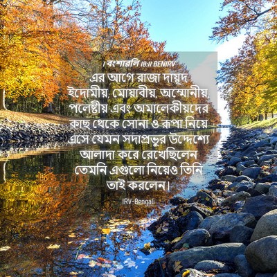 Picture 04 - 1 বংশাৱলি 18:11 BENIRV - এর আগে রাজা দায়ূদ - Bible Verse Picture