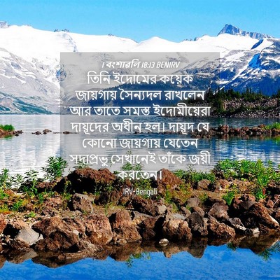 Picture 04 - 1 বংশাৱলি 18:13 BENIRV - তিনি ইদোমের কয়েক - Bible Verse Picture