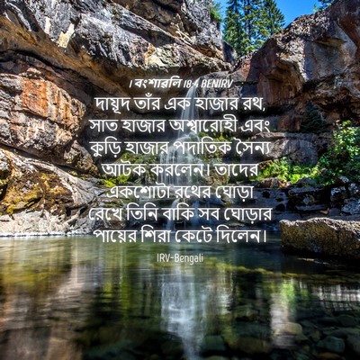 Picture 04 - 1 বংশাৱলি 18:4 BENIRV - দায়ূদ তাঁর এক - Bible Verse Picture
