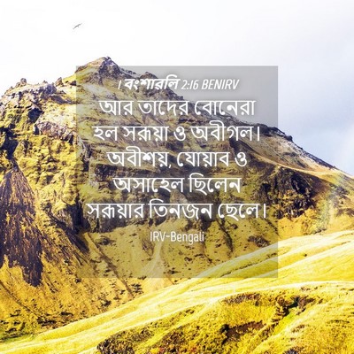 Picture 04 - 1 বংশাৱলি 2:16 BENIRV - আর তাদের বোনেরা হল - Bible Verse Picture