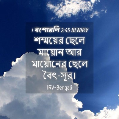 Picture 04 - 1 বংশাৱলি 2:45 BENIRV - শম্ময়ের ছেলে - Bible Verse Picture