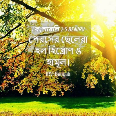 Picture 04 - 1 বংশাৱলি 2:5 BENIRV - পেরসের ছেলেরা হল - Bible Verse Picture