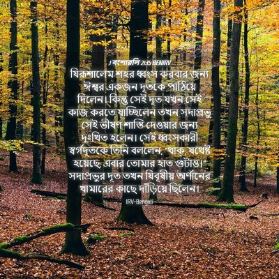 Picture 04 - 1 বংশাৱলি 21:15 BENIRV - যিরূশালেম শহর - Bible Verse Picture