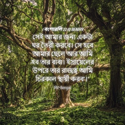 Picture 04 - 1 বংশাৱলি 22:10 BENIRV - সেই আমার জন্য একটা - Bible Verse Picture