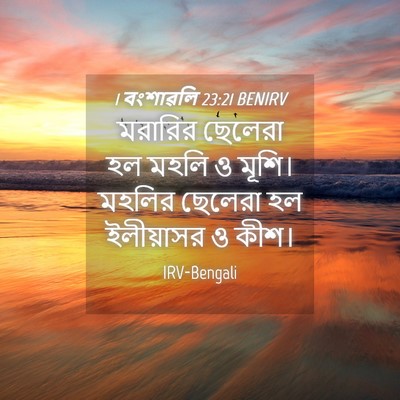 Picture 04 - 1 বংশাৱলি 23:21 BENIRV - মরারির ছেলেরা হল - Bible Verse Picture