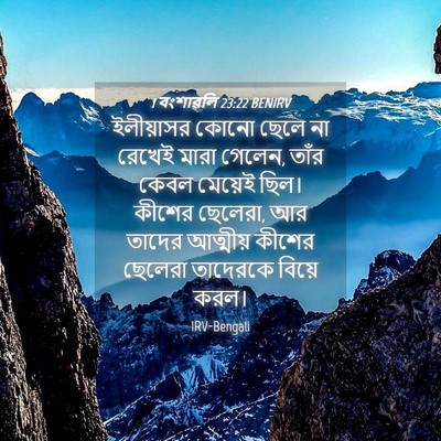 Picture 04 - 1 বংশাৱলি 23:22 BENIRV - ইলীয়াসর কোনো - Bible Verse Picture