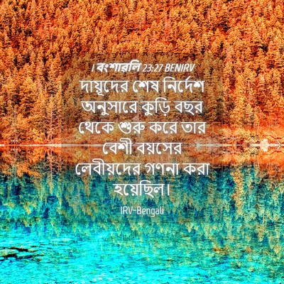 Picture 04 - 1 বংশাৱলি 23:27 BENIRV - দায়ূদের শেষ - Bible Verse Picture