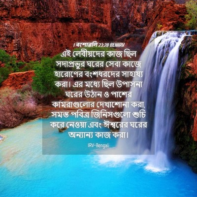 Picture 04 - 1 বংশাৱলি 23:28 BENIRV - এই লেবীয়দের কাজ - Bible Verse Picture