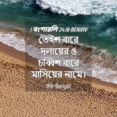 Picture 04 - 1 বংশাৱলি 24:18 BENIRV - তেইশ বারে দলায়ের - Bible Verse Picture