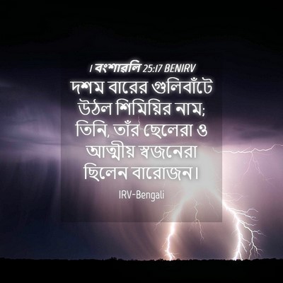 Picture 04 - 1 বংশাৱলি 25:17 BENIRV - দশম বারের - Bible Verse Picture