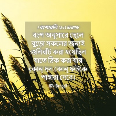 Picture 04 - 1 বংশাৱলি 26:13 BENIRV - বংশ অনুসারে ছেলে - Bible Verse Picture