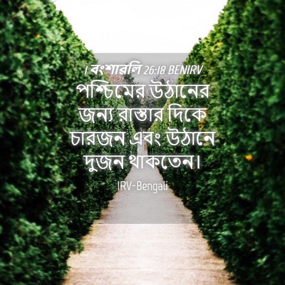 Picture 04 - 1 বংশাৱলি 26:18 BENIRV - পশ্চিমের উঠানের - Bible Verse Picture