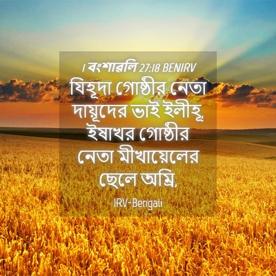 Picture 04 - 1 বংশাৱলি 27:18 BENIRV - যিহূদা গোষ্ঠীর - Bible Verse Picture