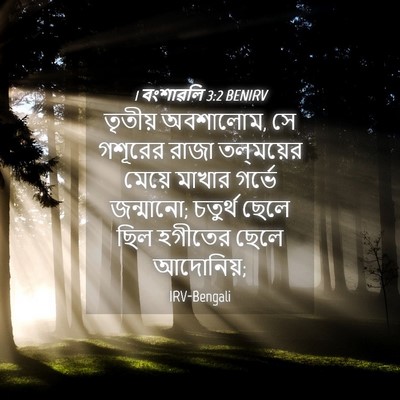 Picture 04 - 1 বংশাৱলি 3:2 BENIRV - তৃতীয় অবশালোম, সে - Bible Verse Picture