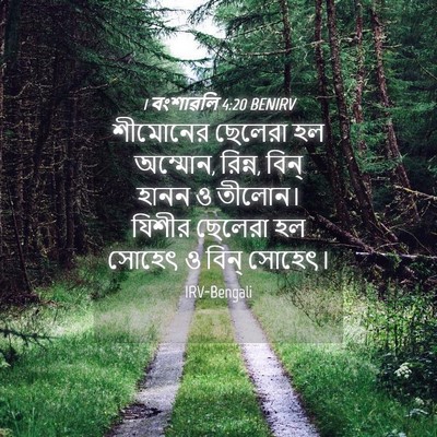 Picture 04 - 1 বংশাৱলি 4:20 BENIRV - শীমোনের ছেলেরা হল - Bible Verse Picture