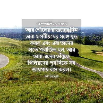 Picture 04 - 1 বংশাৱলি 5:10 BENIRV - আর শৌলের রাজত্বের - Bible Verse Picture