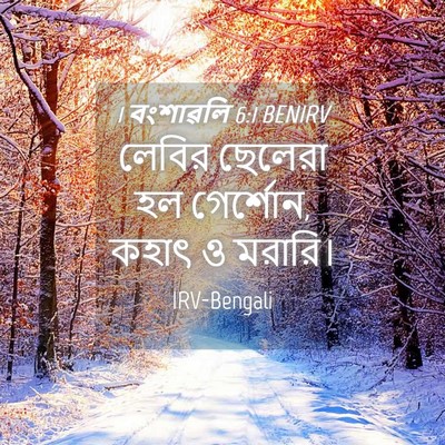 Picture 04 - 1 বংশাৱলি 6:1 BENIRV - লেবির ছেলেরা হল - Bible Verse Picture