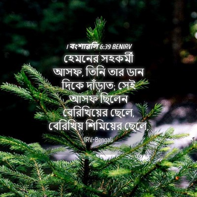Picture 04 - 1 বংশাৱলি 6:39 BENIRV - হেমনের সহকর্মী - Bible Verse Picture