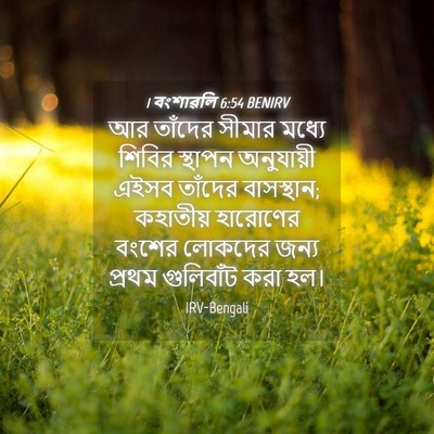 Picture 04 - 1 বংশাৱলি 6:54 BENIRV - আর তাঁদের সীমার - Bible Verse Picture