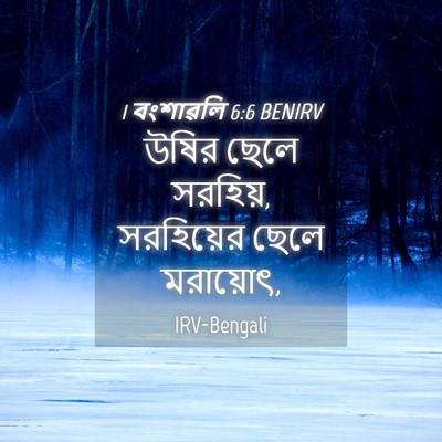 Picture 04 - 1 বংশাৱলি 6:6 BENIRV - উষির ছেলে সরহিয়, - Bible Verse Picture