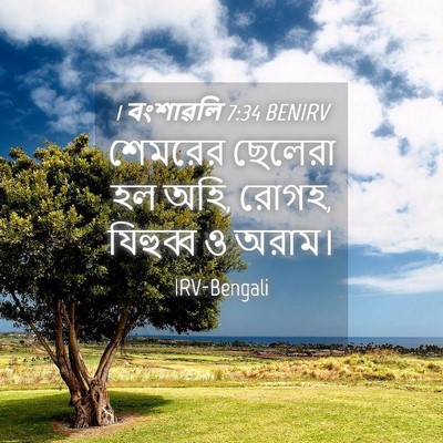 Picture 04 - 1 বংশাৱলি 7:34 BENIRV - শেমরের ছেলেরা হল - Bible Verse Picture