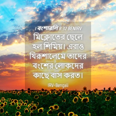 Picture 04 - 1 বংশাৱলি 8:32 BENIRV - মিক্লোতের ছেলে হল - Bible Verse Picture