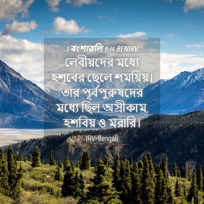 Picture 04 - 1 বংশাৱলি 9:14 BENIRV - লেবীয়দের মধ্যে - Bible Verse Picture