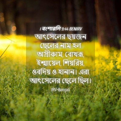 Picture 04 - 1 বংশাৱলি 9:44 BENIRV - আৎসেলের ছয়জন - Bible Verse Picture