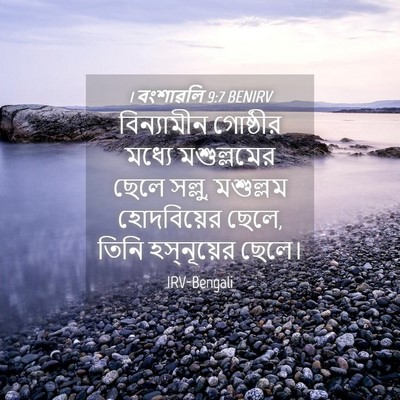 Picture 04 - 1 বংশাৱলি 9:7 BENIRV - বিন্যামীন গোষ্ঠীর - Bible Verse Picture