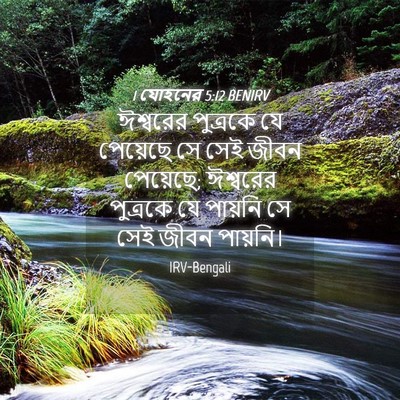 Picture 04 - 1 যোহনের 5:12 BENIRV - ঈশ্বরের পুত্রকে - Bible Verse Picture