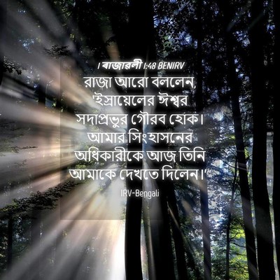 Picture 04 - 1 ৰাজাৱলী 1:48 BENIRV - রাজা আরো বললেন, - Bible Verse Picture